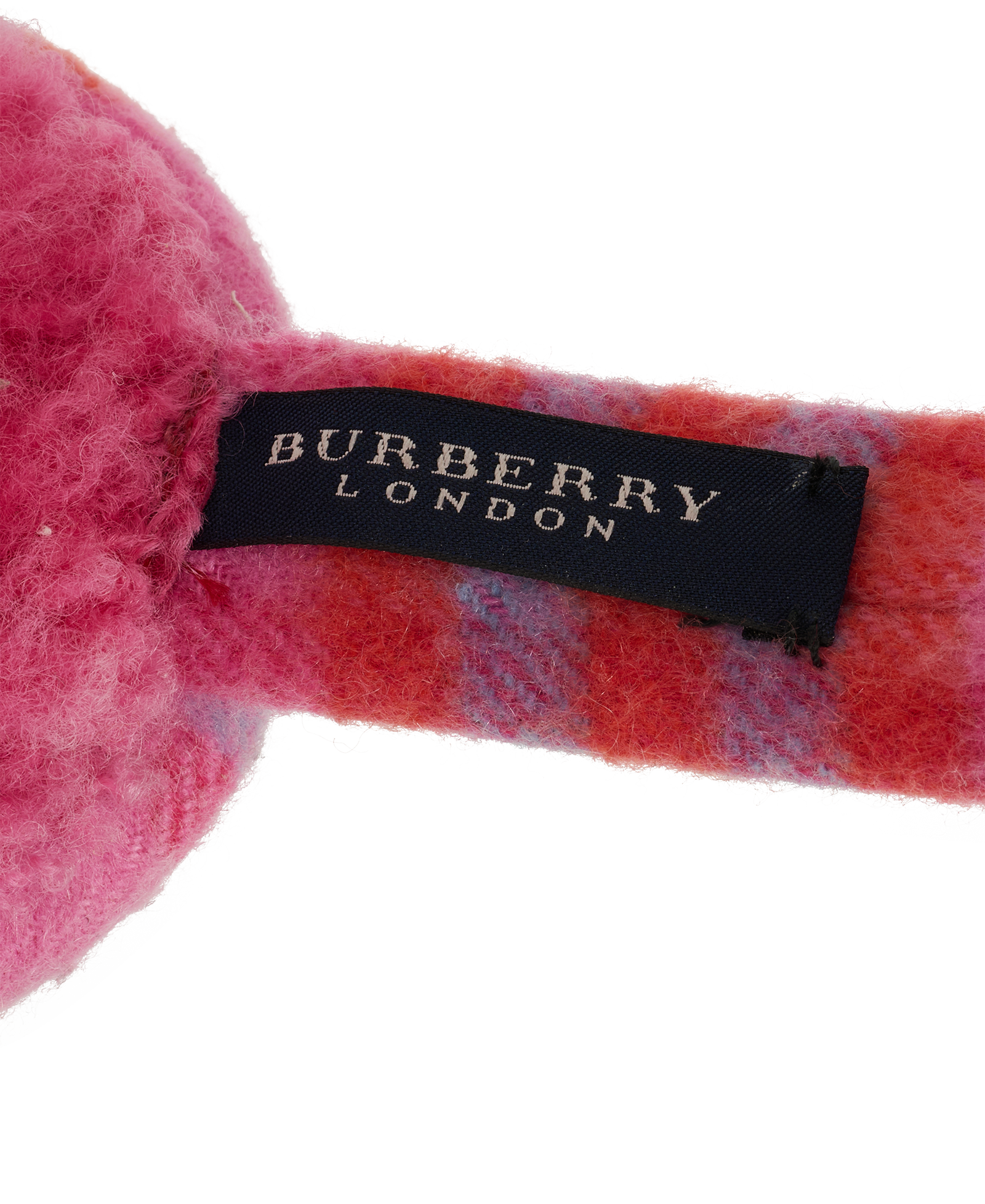 Burberry Check Ear Warmers, &pound;150, Accessories, Pink, Cashmere, Other view